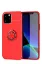 Newface iPhone 12 Kılıf Range Yüzüklü Silikon - Kırmızı resmi