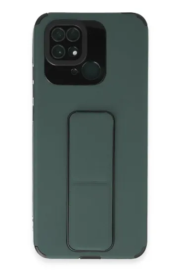Newface Xiaomi Redmi 10C Kılıf Mega Standlı Silikon - Yeşil resmi