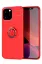 Newface iPhone 12 Pro Max Kılıf Range Yüzüklü Silikon - Kırmızı resmi