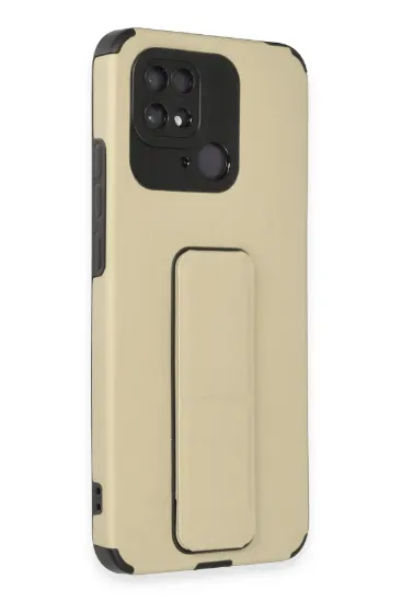 Newface Xiaomi Redmi 10C Kılıf Mega Standlı Silikon - Gold resmi