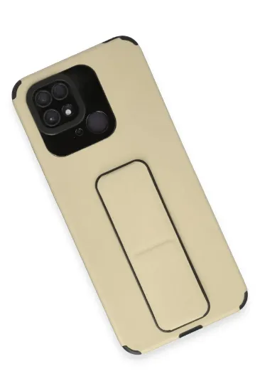 Newface Xiaomi Redmi 10C Kılıf Mega Standlı Silikon - Gold resmi