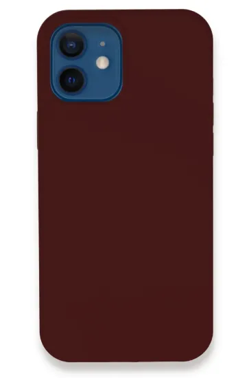 Newface iPhone 12 Kılıf Lansman Legant Silikon - Bordo resmi