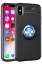 Newface iPhone XS Kılıf Range Yüzüklü Silikon - Siyah-Mavi resmi