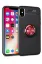 Newface iPhone XS Max Kılıf Range Yüzüklü Silikon - Siyah-Kırmızı resmi
