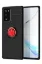 Newface Samsung Galaxy Note 20 Kılıf Range Yüzüklü Silikon - Siyah-Kırmızı resmi
