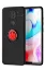 Newface Xiaomi Redmi Note 9 Kılıf Range Yüzüklü Silikon - Siyah-Kırmızı resmi