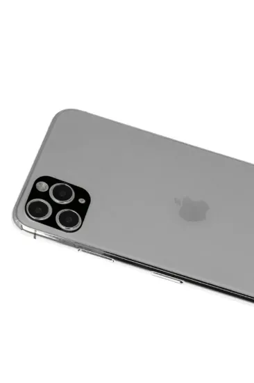 Newface iPhone 11 Pro Max Rainbow Kamera Lens Koruma Cam - Siyah resmi