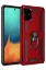 Newface Samsung Galaxy A71 Kılıf Sofya Yüzüklü Silikon Kapak - Kırmızı resmi