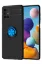 Newface Samsung Galaxy M51 Kılıf Range Yüzüklü Silikon - Siyah-Mavi resmi