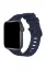Newface Apple Watch 38mm KR408 Çizgili Silikon Kordon - Lacivert resmi