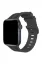 Newface Apple Watch 38mm KR408 Çizgili Silikon Kordon - Koyu Gri resmi