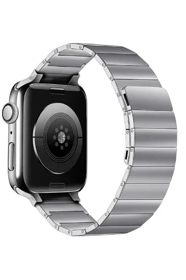 Newface Apple Watch 42mm KR404 Huks Kordon - Gümüş resmi
