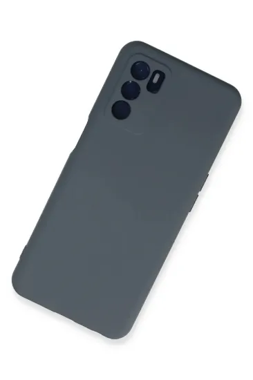 Newface Oppo A16 Kılıf Nano içi Kadife Silikon - Gri resmi