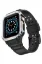 Newface Apple Watch 42mm KR401 Silikon Kordon - Siyah-Gümüş resmi