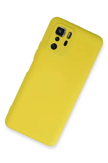 Newface Xiaomi Poco X3 GT Kılıf Nano içi Kadife Silikon - Sarı resmi