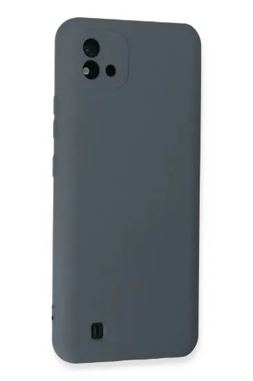 Newface Realme C11 2021 Kılıf Nano içi Kadife Silikon - Gri resmi