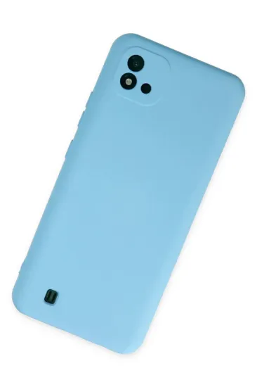 Newface Realme C11 2021 Kılıf Nano içi Kadife Silikon - Mavi resmi