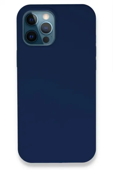 Newface iPhone 12 Pro Kılıf Lansman Legant Silikon - Lacivert resmi