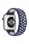 Newface Apple Watch 42mm Ayarlı Delikli Silikon Kordon - Lacivert-Beyaz resmi