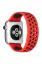 Newface Apple Watch 42mm Ayarlı Delikli Silikon Kordon - Kırmızı-Siyah resmi