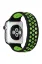 Newface Apple Watch 42mm Ayarlı Delikli Silikon Kordon - Siyah-Yeşil resmi