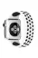 Newface Apple Watch 42mm Ayarlı Delikli Silikon Kordon - Beyaz-Siyah resmi