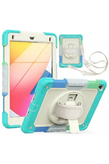 Newface iPad 5 Air 9.7 Kılıf Tablet Rainbow Kapak - Turkuaz resmi