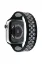 Newface Apple Watch 38mm Ayarlı Delikli Silikon Kordon - Siyah-Gri resmi