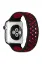 Newface Apple Watch 38mm Ayarlı Delikli Silikon Kordon - Siyah-Kırmızı resmi