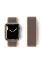 Newface Apple Watch 42mm Hasırlı Cırtcırtlı Kordon - Kahverengi resmi