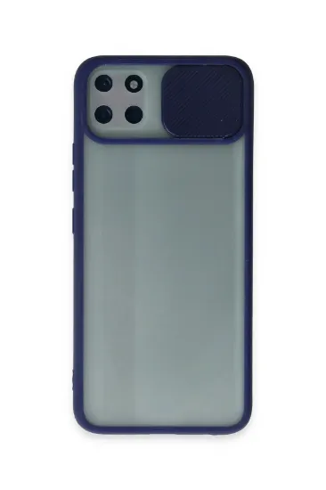 Newface Realme C11 Kılıf Palm Buzlu Kamera Sürgülü Silikon - Lacivert resmi