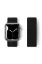 Newface Apple Watch 38mm Hasırlı Cırtcırtlı Kordon - Siyah resmi