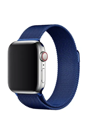 Newface Apple Watch 38mm Metal Mıknatıslı Kordon - Mavi resmi