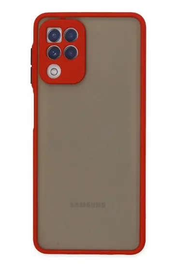 Newface Samsung Galaxy A22 Kılıf Montreal Silikon Kapak - Kırmızı resmi