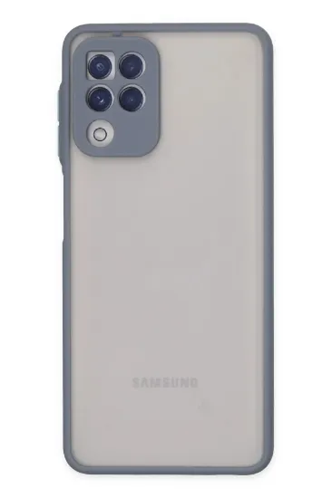 Newface Samsung Galaxy A22 Kılıf Montreal Silikon Kapak - Gri resmi
