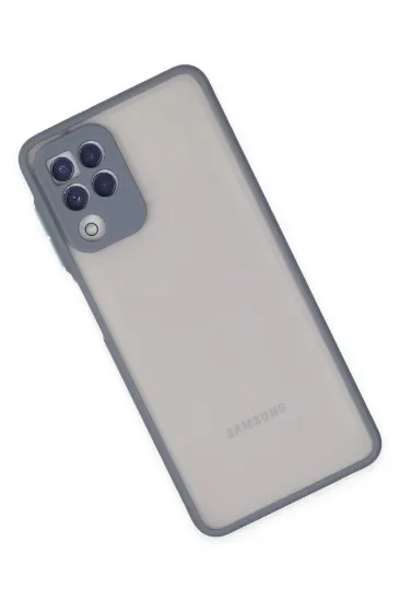 Newface Samsung Galaxy A22 Kılıf Montreal Silikon Kapak - Gri resmi