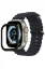 Newface Apple Watch Ultra 49mm Alüminyum Kasa Cam Ekran Koruyucu - Siyah resmi