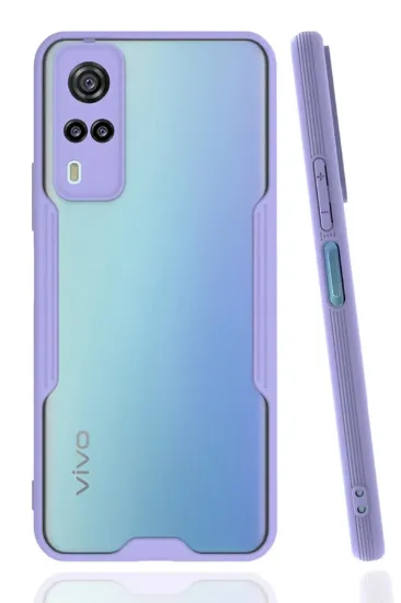 Newface Vivo Y53S Kılıf Platin Silikon - Lila resmi