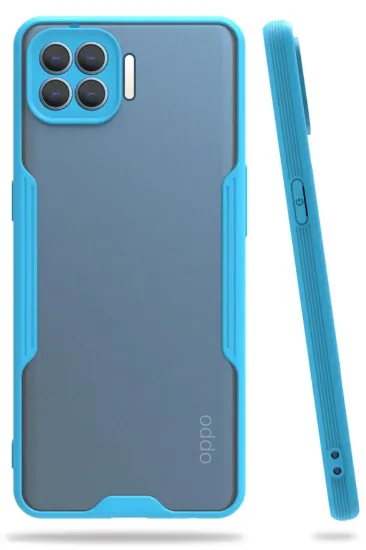 Newface Oppo Reno 4 Lite Kılıf Platin Silikon - Mavi resmi