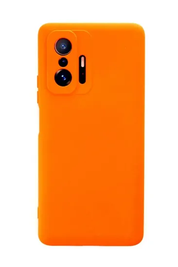 Newface Xiaomi Mi 11T Pro Kılıf Nano içi Kadife Silikon - Turuncu resmi