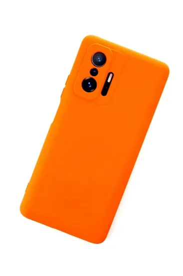 Newface Xiaomi Mi 11T Pro Kılıf Nano içi Kadife Silikon - Turuncu resmi