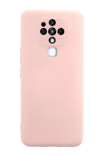 Newface Tecno Camon 16 Kılıf Nano içi Kadife Silikon - Pudra resmi