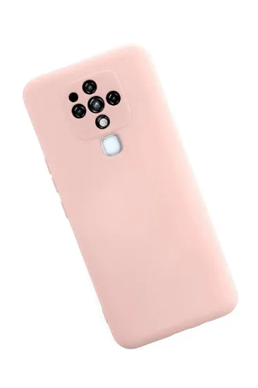 Newface Tecno Camon 16 Kılıf Nano içi Kadife Silikon - Pudra resmi