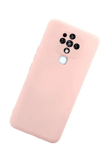 Newface Tecno Camon 16 Kılıf Nano içi Kadife Silikon - Pudra resmi