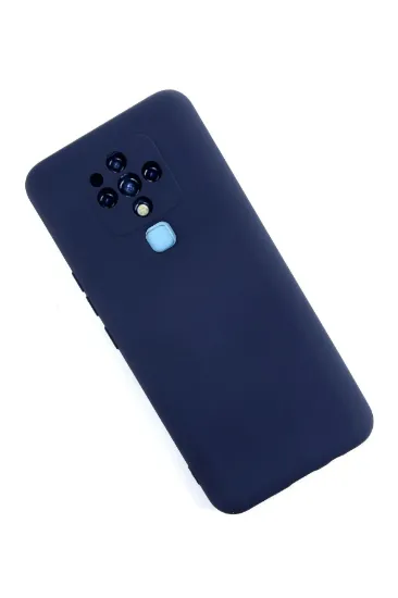 Newface Tecno Camon 16 Kılıf Nano içi Kadife Silikon - Lacivert resmi
