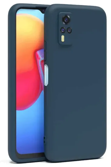Newface Vivo Y53S Kılıf Nano içi Kadife Silikon - Lacivert resmi