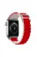 Newface Apple Watch 42mm Mountain Kordon - Beyaz-Kırmızı resmi