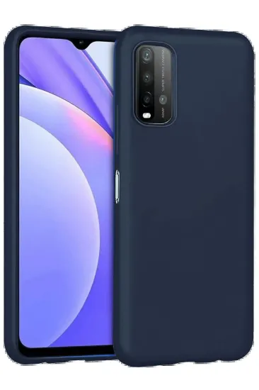 Newface Xiaomi Redmi 9T Kılıf Nano içi Kadife Silikon - Lacivert resmi