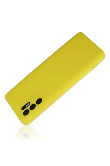 Newface Oppo Reno 6 Kılıf Nano içi Kadife Silikon - Sarı1 resmi