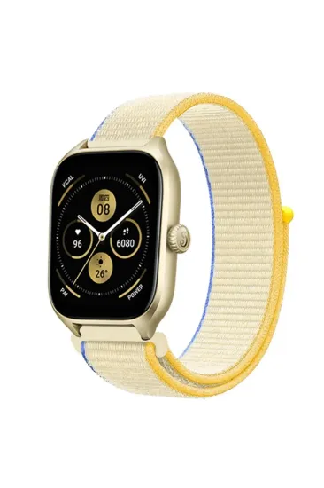 Newface Watch 22mm Hasırlı Cırtcırtlı Kordon - Beyaz resmi